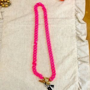 Women’s Juicy Couture hot pink chain necklace